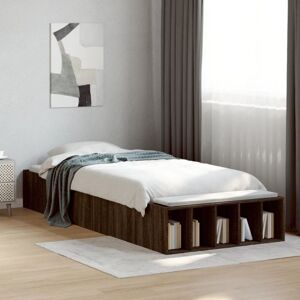 vidaXL Bed Frame Brown Oak 75x190 cm - Bed vidaXL Bed Frame Brown Oak 75x190 cm - Bed