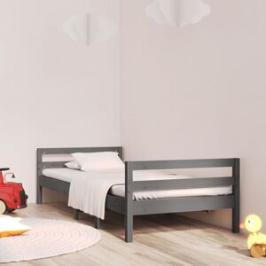 Bed Frame without Mattress Grey 90x200 cm Solid Wood Pine Vidaxl Bed Frame without Mattress Grey 90x200 cm Solid Wood Pine Vidaxl