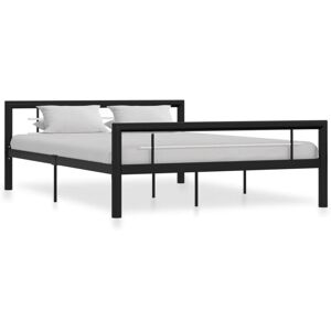 Bed Frame without Mattress Black and White Metal 120x200 cm Vidaxl Bed Frame without Mattress Black and White Metal 120x200 cm Vidaxl