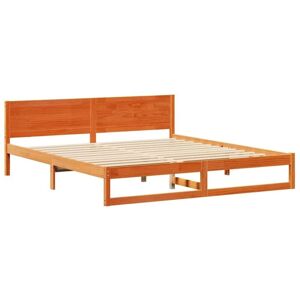 Vidaxl - Bed Frame with Headboard Brown 180 x 200 cm Solid Pine wood Vidaxl - Bed Frame with Headboard Brown 180 x 200 cm Solid Pine wood