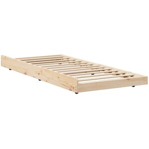 Bed Frame Brown 90 x 200 cm Solid Pine wood Vidaxl Bed Frame Brown 90 x 200 cm Solid Pine wood Vidaxl