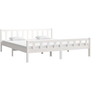 JINLEFU Bed Frame without Mattress White Solid Wood 160x200 cm vidaXL JINLEFU Bed Frame without Mattress White Solid Wood 160x200 cm vidaXL