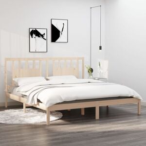 Vidaxl - 3104083 Bed Frame without Mattress Solid Wood 200x200 cm (810037+818690) Vidaxl - 3104083 Bed Frame without Mattress Solid Wood 200x200 cm (810037+818690)