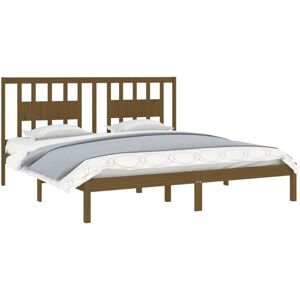 Vidaxl - 3104086 Bed Frame without Mattress Honey Brown Solid Wood 200x200 cm (810040+818693) Vidaxl - 3104086 Bed Frame without Mattress Honey Brown Solid Wood 200x200 cm (810040+818693)