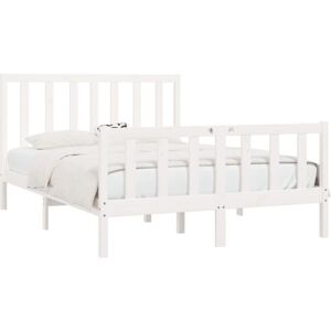 Bed Frame without Mattress White 140x190 cm Solid Wood Vidaxl Bed Frame without Mattress White 140x190 cm Solid Wood Vidaxl
