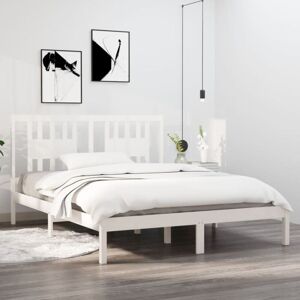 3104064 Bed Frame without Mattress White Solid Wood 140x200 cm (810018+818671) Vidaxl 3104064 Bed Frame without Mattress White Solid Wood 140x200 cm (810018+818671) Vidaxl