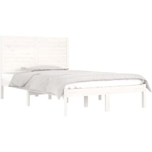 Bed Frame without Mattress White 120x190 cm Small Double Solid Wood vidaXL Bed Frame without Mattress White 120x190 cm Small Double Solid Wood vidaXL