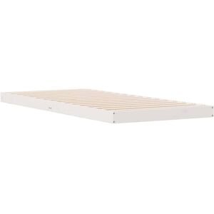 Floor Bed Frame White 100 x 220 cm Solid Pine wood Vidaxl Floor Bed Frame White 100 x 220 cm Solid Pine wood Vidaxl