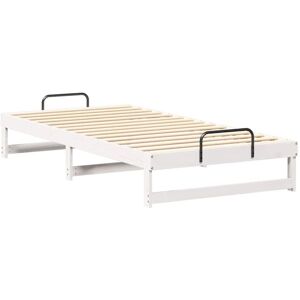 Bed Frame with Carry Handles White Solid pine wood Vidaxl Bed Frame with Carry Handles White Solid pine wood Vidaxl
