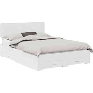 Bed Frame with Headboard White 160 x 200 cm Engineered Wood vidaXL Bed Frame with Headboard White 160 x 200 cm Engineered Wood vidaXL