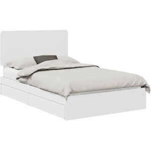 Storage Bed with Headboard White 120 x 190 cm Engineered Wood vidaXL Storage Bed with Headboard White 120 x 190 cm Engineered Wood vidaXL