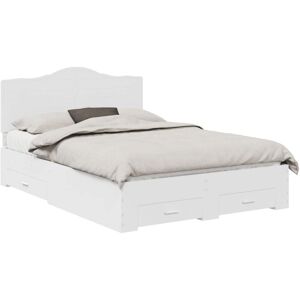 Bed Frame with Headboard White 160 x 200 cm Engineered Wood vidaXL Bed Frame with Headboard White 160 x 200 cm Engineered Wood vidaXL