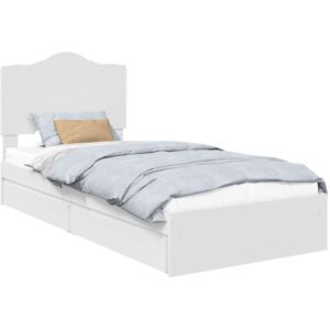 Storage Bed with Headboard White 100 x 200 cm Engineered Wood vidaXL Storage Bed with Headboard White 100 x 200 cm Engineered Wood vidaXL