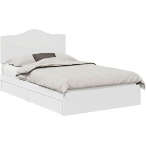 Storage Bed with Headboard White 120 x 190 cm Engineered Wood vidaXL Storage Bed with Headboard White 120 x 190 cm Engineered Wood vidaXL