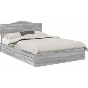 Storage Bed Grey Sonoma 160 x 200 cm Engineered Wood vidaXL Storage Bed Grey Sonoma 160 x 200 cm Engineered Wood vidaXL