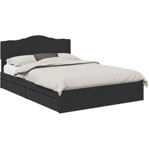 Storage Bed with Headboard Black 150 x 200 cm Engineered Wood vidaXL Storage Bed with Headboard Black 150 x 200 cm Engineered Wood vidaXL