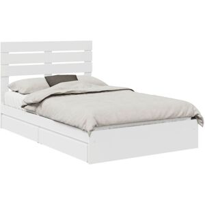 Storage Bed with Headboard White 120 x 190 cm Engineered Wood vidaXL Storage Bed with Headboard White 120 x 190 cm Engineered Wood vidaXL