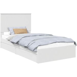 Storage Bed with Headboard White 100 x 200 cm Engineered Wood vidaXL Storage Bed with Headboard White 100 x 200 cm Engineered Wood vidaXL
