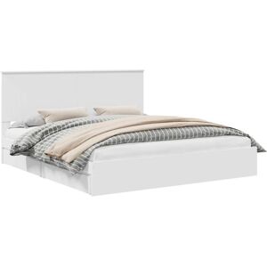 Storage Bed with Headboard White 180 x 200 cm Engineered Wood vidaXL Storage Bed with Headboard White 180 x 200 cm Engineered Wood vidaXL