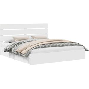 Storage Bed with Headboard White 180 x 200 cm Engineered Wood vidaXL Storage Bed with Headboard White 180 x 200 cm Engineered Wood vidaXL