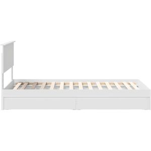 Storage Bed with Headboard White 100 x 200 cm Engineered Wood vidaXL Storage Bed with Headboard White 100 x 200 cm Engineered Wood vidaXL