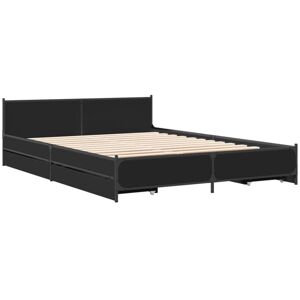 Bed Frame with Drawers without Mattress Black 120x200 cm Vidaxl Bed Frame with Drawers without Mattress Black 120x200 cm Vidaxl