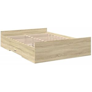 Bed Frame with Drawers without Mattress Sonoma Oak 120x200 cm Vidaxl Bed Frame with Drawers without Mattress Sonoma Oak 120x200 cm Vidaxl