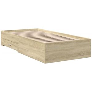 Bed Frame with Drawers without Mattress Sonoma Oak 90x200 cm Vidaxl Bed Frame with Drawers without Mattress Sonoma Oak 90x200 cm Vidaxl
