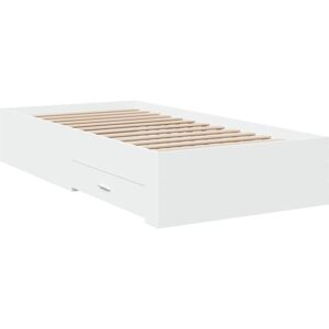 Bed Frame with Drawers without Mattress White 90x190 cm Single Vidaxl Bed Frame with Drawers without Mattress White 90x190 cm Single Vidaxl