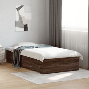 Bed Frame with Drawers without Mattress Brown Oak 75x190 cm Small Single Vidaxl Bed Frame with Drawers without Mattress Brown Oak 75x190 cm Small Single Vidaxl