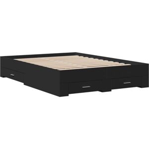 Bed Frame with Drawers without Mattress Black 120x200 cm Vidaxl Bed Frame with Drawers without Mattress Black 120x200 cm Vidaxl