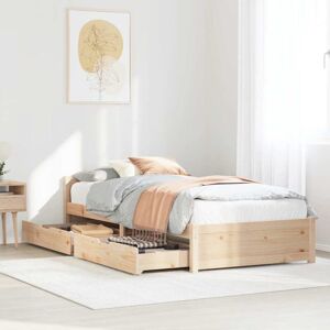 Vidaxl - Bed Frame without Mattress 75x190 cm Small Single Solid Wood Pine Vidaxl - Bed Frame without Mattress 75x190 cm Small Single Solid Wood Pine