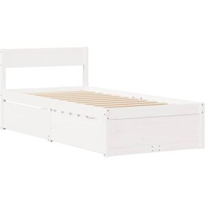 Bed Frame without Mattress White 90x200 cm Solid Wood Pine Vidaxl Bed Frame without Mattress White 90x200 cm Solid Wood Pine Vidaxl