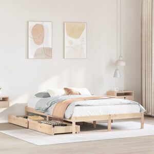 Bed Frame without Mattress 160x200 cm Solid Wood Pine vidaXL Bed Frame without Mattress 160x200 cm Solid Wood Pine vidaXL