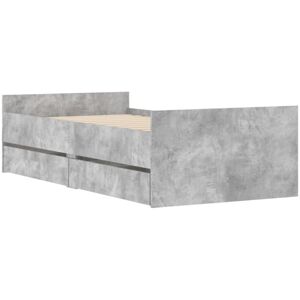 Bed Frame without Mattress Concrete Grey 75x190 cm Small Single Small Single Vidaxl Bed Frame without Mattress Concrete Grey 75x190 cm Small Single Small Single Vidaxl