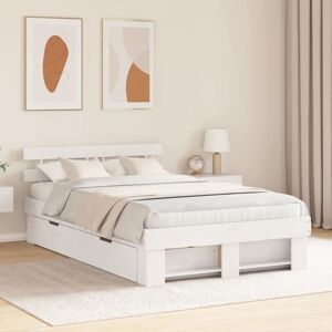 Bed Frame with Headboard White 120 x 190 cm Solid pine wood Vidaxl Bed Frame with Headboard White 120 x 190 cm Solid pine wood Vidaxl
