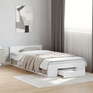 Bed Frame with Drawer without Mattress White 100x200 cm Vidaxl Bed Frame with Drawer without Mattress White 100x200 cm Vidaxl