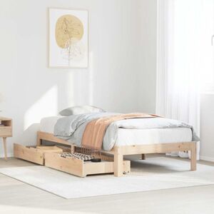 Bed Frame with Drawers without Mattress 90x190 cm Single Vidaxl Bed Frame with Drawers without Mattress 90x190 cm Single Vidaxl