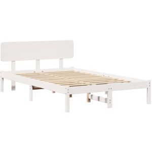 Bed Frame with Headboard White 120 x 200 cm Solid pine wood Vidaxl Bed Frame with Headboard White 120 x 200 cm Solid pine wood Vidaxl