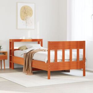 Vidaxl - Bed Frame without Mattress Wax Brown 75x190 cm Small Single Solid Wood Pine Vidaxl - Bed Frame without Mattress Wax Brown 75x190 cm Small Single Solid Wood Pine