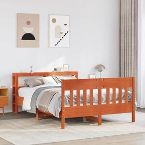 Bed Frame without Mattress Wax Brown 150x200 cm King Size Solid Wood Pine Vidaxl Bed Frame without Mattress Wax Brown 150x200 cm King Size Solid Wood Pine Vidaxl
