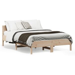 Bed Frame without Mattress 135x190 cm Double Solid Wood Pine Vidaxl Bed Frame without Mattress 135x190 cm Double Solid Wood Pine Vidaxl