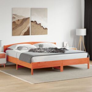 Vidaxl - Bed Frame without Mattress Wax Brown 200x200 cm Solid Wood Pine Vidaxl - Bed Frame without Mattress Wax Brown 200x200 cm Solid Wood Pine