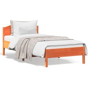 Bed Frame without Mattress Wax Brown 100x200 cm Solid Wood Pine Vidaxl Bed Frame without Mattress Wax Brown 100x200 cm Solid Wood Pine Vidaxl