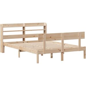 vidaXL Bed Frame with Headboard 120x200 cm Solid Wood Pine - Bed Frame vidaXL Bed Frame with Headboard 120x200 cm Solid Wood Pine - Bed Frame