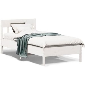 Bed Frame without Mattress White 75x190 cm Small Single Solid Wood Pine Vidaxl Bed Frame without Mattress White 75x190 cm Small Single Solid Wood Pine Vidaxl