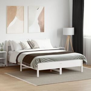Bed Frame without Mattress White 160x200 cm Solid Wood Pine Vidaxl Bed Frame without Mattress White 160x200 cm Solid Wood Pine Vidaxl