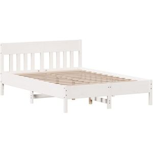 Bed Frame without Mattress White 150x200 cm King Size Solid Wood Pine Vidaxl Bed Frame without Mattress White 150x200 cm King Size Solid Wood Pine Vidaxl