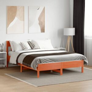 Bed Frame without Mattress Wax Brown 160x200 cm Solid Wood Pine Vidaxl Bed Frame without Mattress Wax Brown 160x200 cm Solid Wood Pine Vidaxl