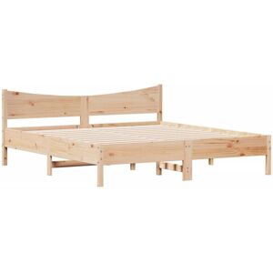 Vidaxl - Bed Frame without Mattress 180x200 cm Super King Solid Wood Pine Vidaxl - Bed Frame without Mattress 180x200 cm Super King Solid Wood Pine